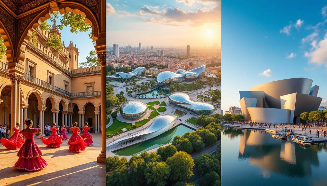 découvrez l'espagne à travers 3 week-ends inoubliables à séville, valence et bilbao, chacun offrant une ambiance unique et authentique.