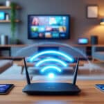 optimisez la connexion simultanée de vos appareils domestiques grâce à la gestion intelligente de la bande passante de votre routeur wi-fi pour une expérience internet fluide et sans interruption.