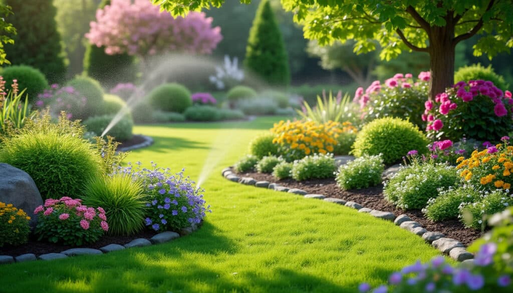 découvrez comment l'installation d'un arrosage automatique simplifie l'entretien de votre jardin paysager en assurant un arrosage régulier et optimal.