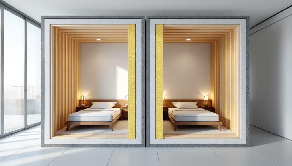 améliorez l'isolation acoustique de vos pièces mitoyennes grâce au doublage des cloisons, pour un confort sonore optimal et une réduction efficace des bruits environnants.