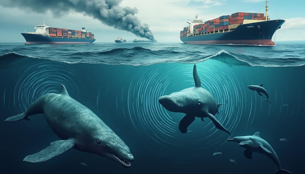découvrez comment la pollution sonore du trafic maritime contribue à l'augmentation de la mortalité des cétacés et ses impacts sur la biodiversité marine.