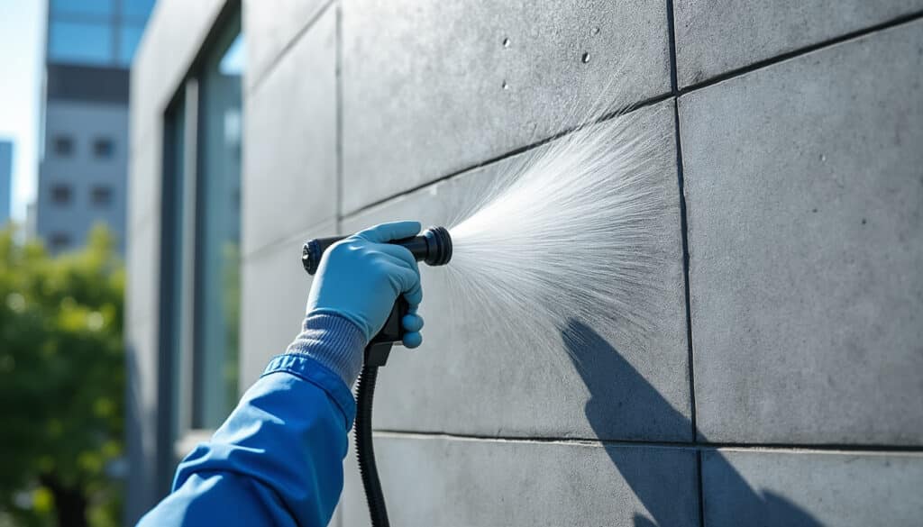 découvrez comment l'application d'un enduit hydrofuge prolonge la durabilité des façades extérieures en les protégeant efficacement contre l'humidité et les intempéries.