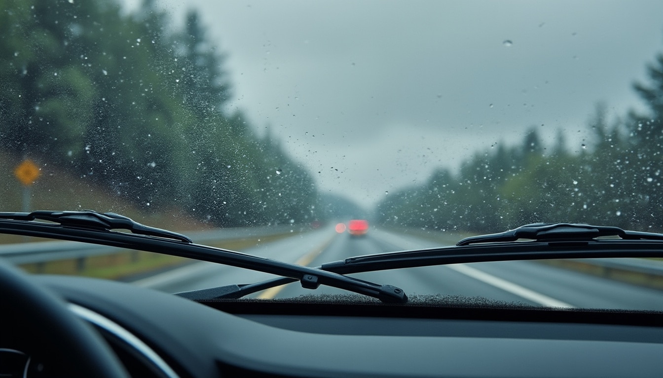découvrez comment le mouvement synchronisé des essuie-glaces nettoie efficacement le pare-brise et améliore la visibilité sur la route.